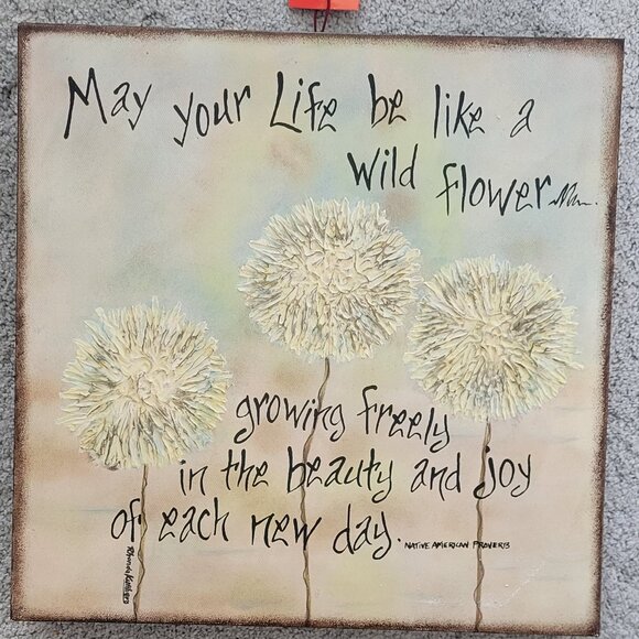 RHONDA KULLBERG Signed Hand Painted Inspirational Quotes Wall Art-Set of 4 - Picture 2 of 16